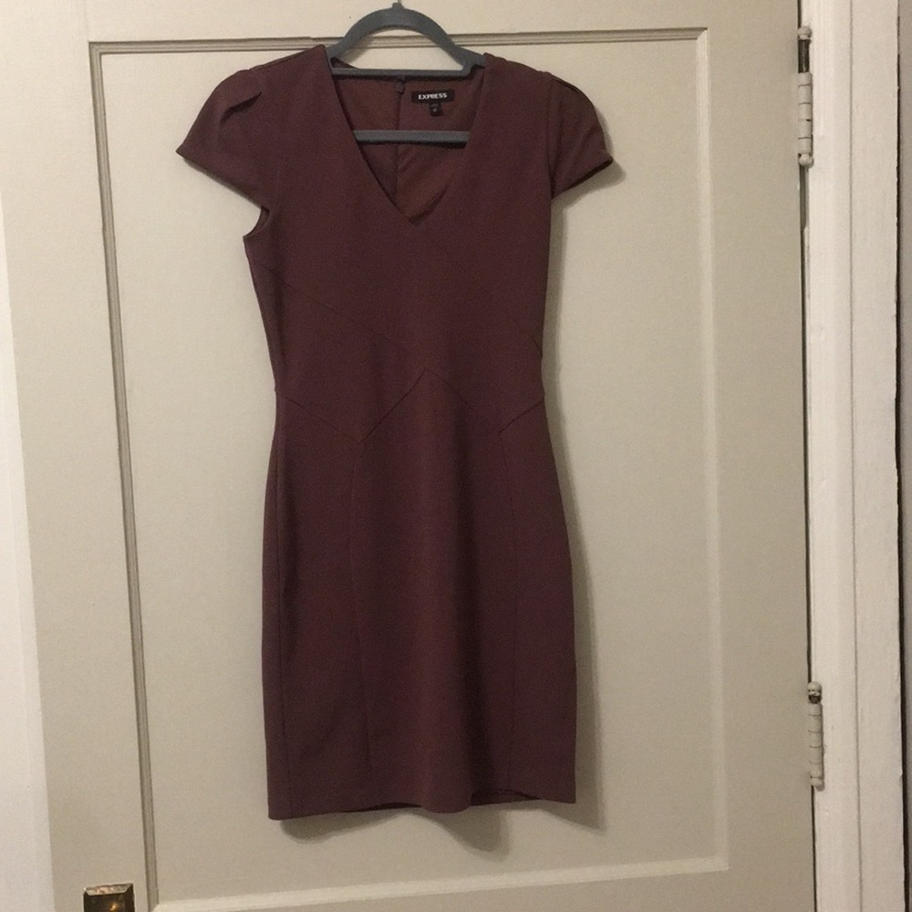 Purple express body con dress